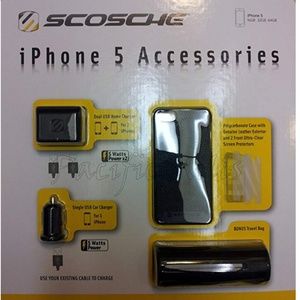 Scosche iPhone 5 Car Charger, Home Charger, Protec